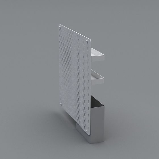 Stylish Grid Display Rack 3D model