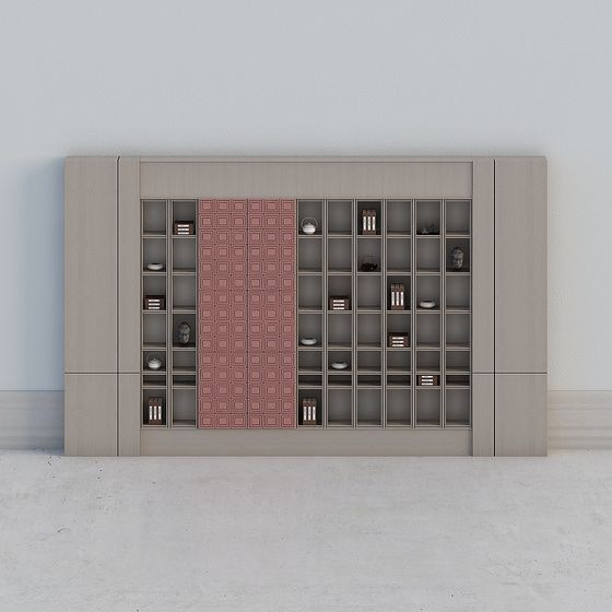 Sleek Low-Poly Detailed Bookshelf 3D model