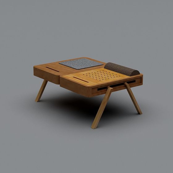 Wooden Multifunctional Table 3D model