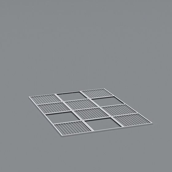 Elegant Grid Ceiling 3D model for Creative Spaces