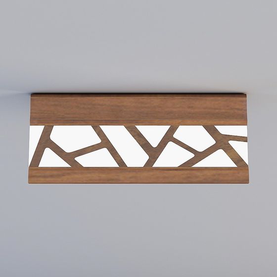 Unique Low-Polygon Wooden Grille 3D model