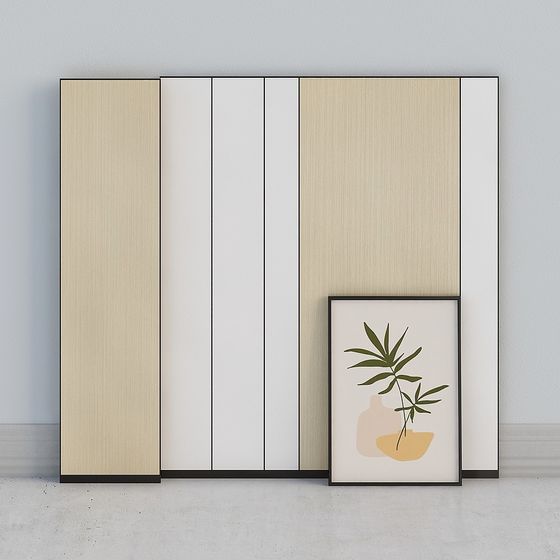Elegant Minimalist Wall Panel 3D model