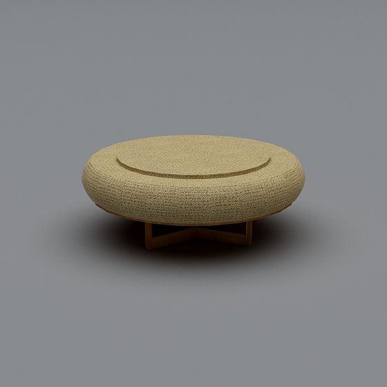 Round Low-Polygon Coffee Table 3D model