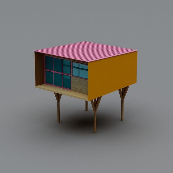 City Cabin 3D model - A Tranquil Urban Oasis