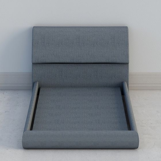 Stylish Low-Poly Bed Frame 3D model