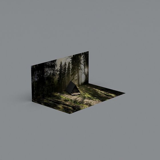 Charming Low-Poly Forest Cabin 3D model