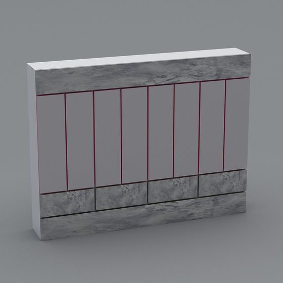 City Window Low-Poly Cabinet 3D model