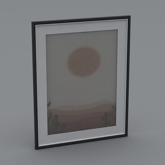 Desert Sunset Low Poly 3D model