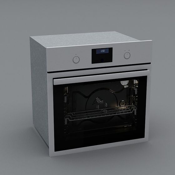 Sleek Low-Poly Oven 3D model for Modern Kitchens
