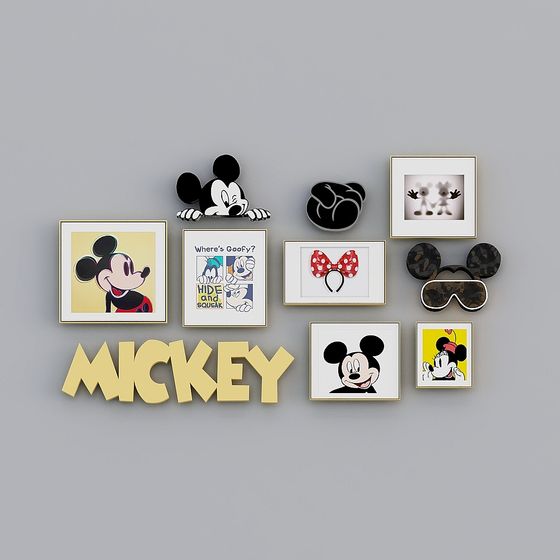 Mickey Mouse Gallery Wall 3D model