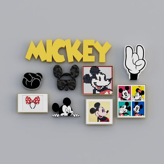 Vibrant Mickey Mouse Art Gallery 3D model