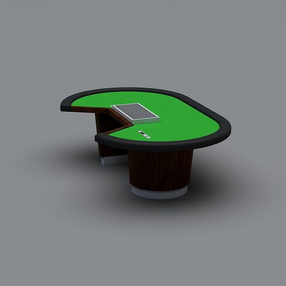 Stylish Green Poker Table 3D model