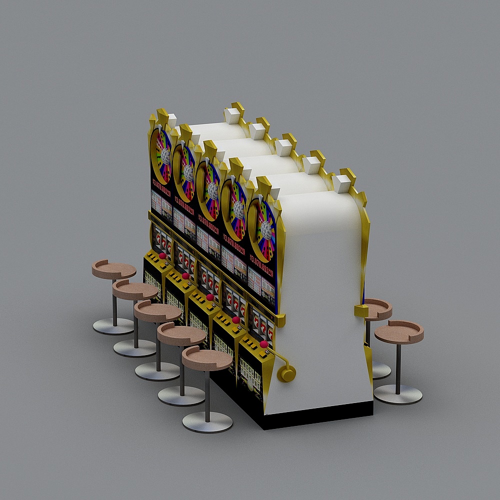 Vibrant Slot Machine Set 3D model