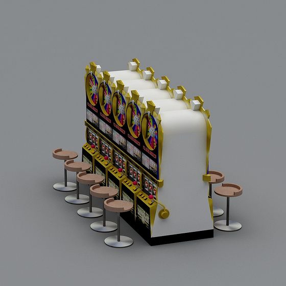 Vibrant Slot Machine Set 3D model