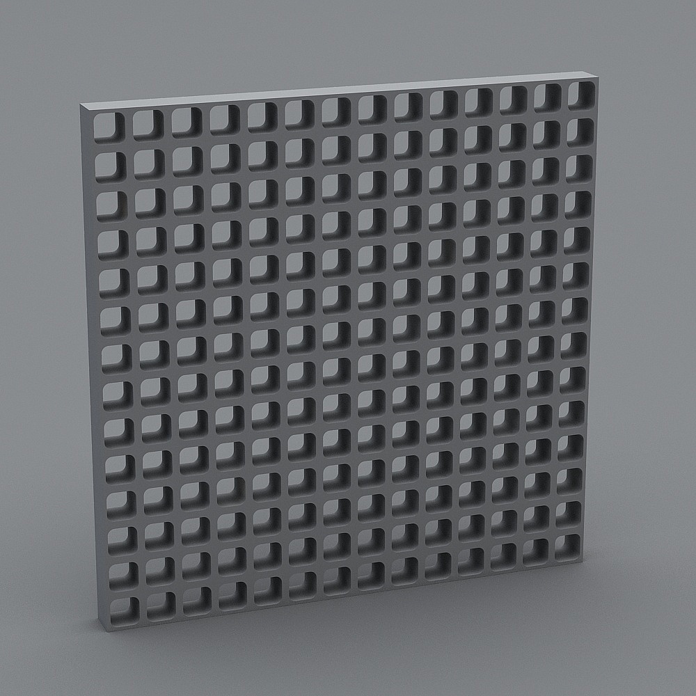 Low Poly Grid Partition 3D model