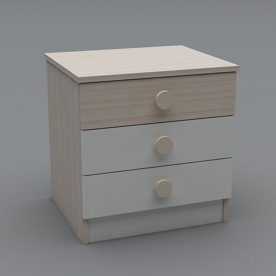 Modern Minimalist Nightstand 3D model