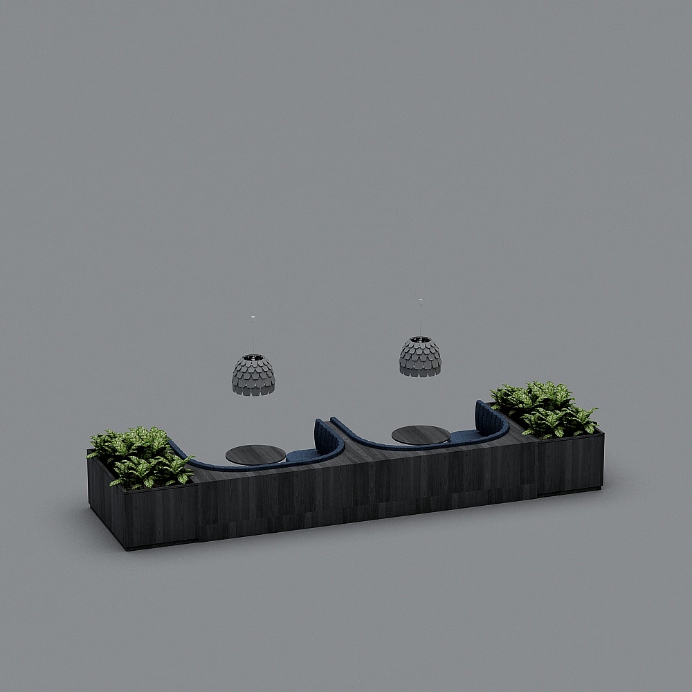 Modern Low-Poly Relaxation Area 3D model