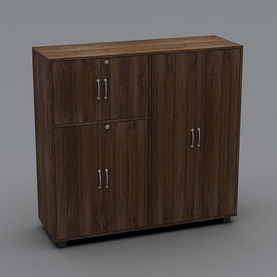 Stylish Minimalist Storage Cabinet 3D model
