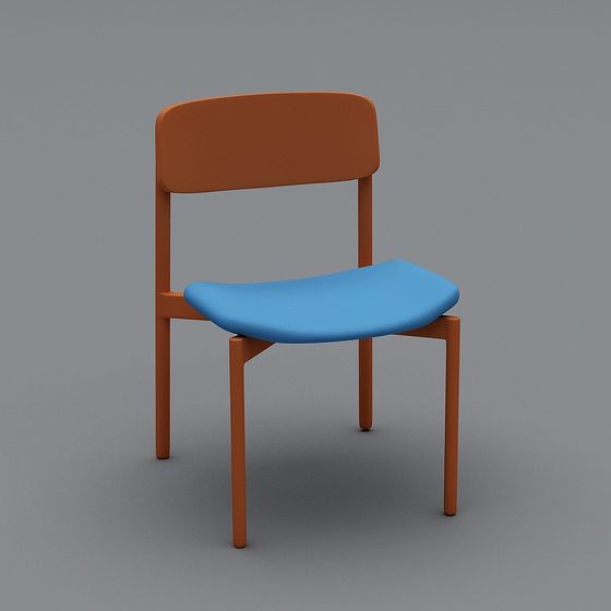Vibrant Minimalist Chair 3D model