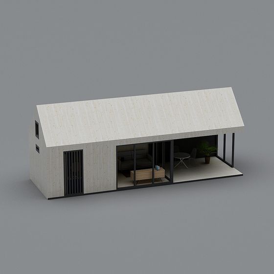 Minimalist Loft House 3D model
