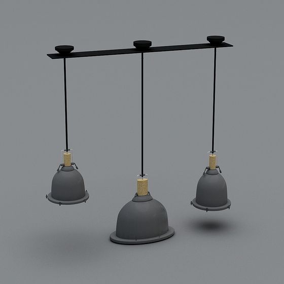 Industrial Style Pendant Light 3D model