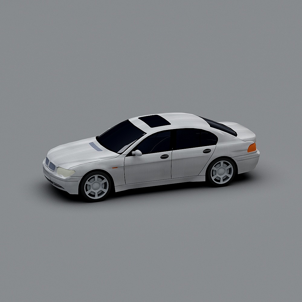 City Wings Classic White Sedan 3D model