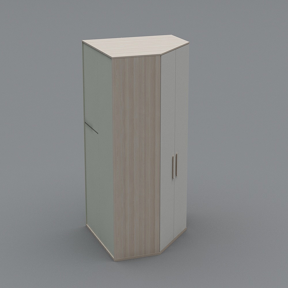 Corner Storage Cabinet 3D model for Modern Interiors
