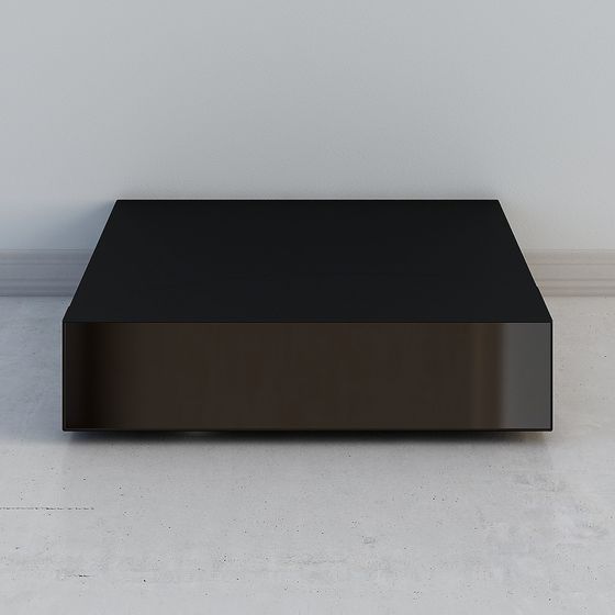 Sleek Floating Black Box 3D model