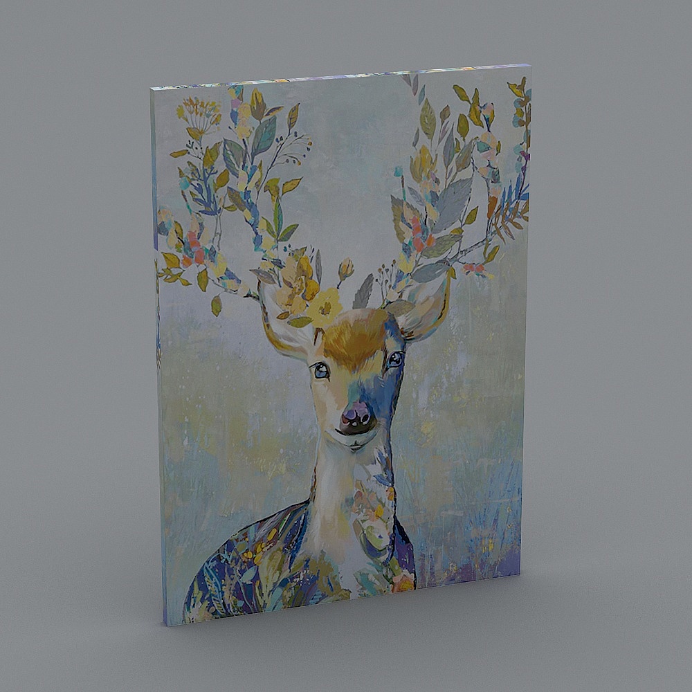 Dreamy Flower Deer 3D Model