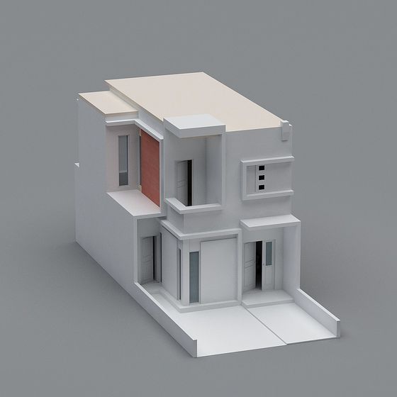Minimalist Urban 3D Model Design for Creative Projects