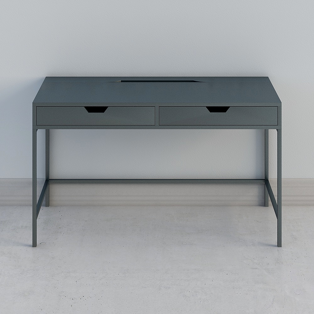 IKEA ALEX DESK grey-turquoise132x58 cm