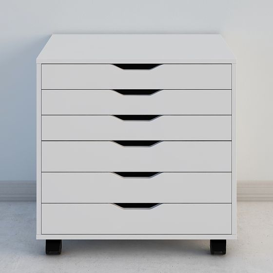 Minimalist Storage Unit 3D model for Modern Interiors