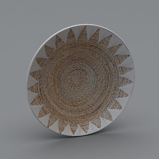 Tree Ring Plate Low-Poly 3D model