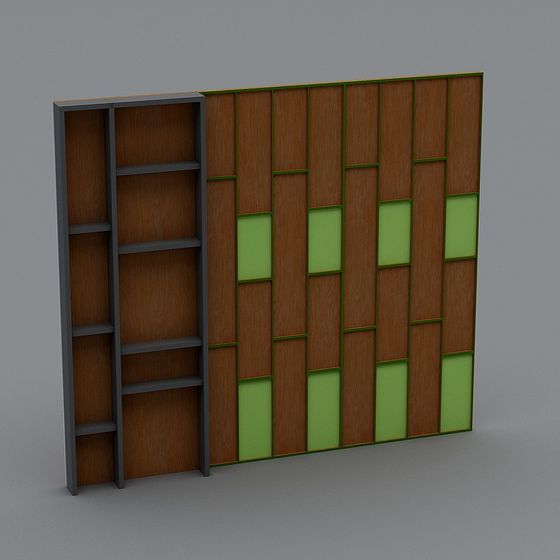 Urban Grid Bookshelf 3D model