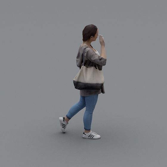 Casual Urban Woman 3D model for Creative Projects