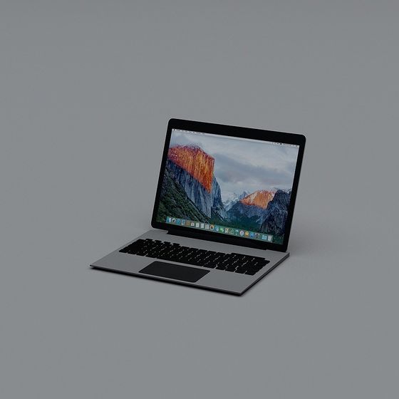 Realistic Low-Poly Laptop 3D Model for Creative Projects