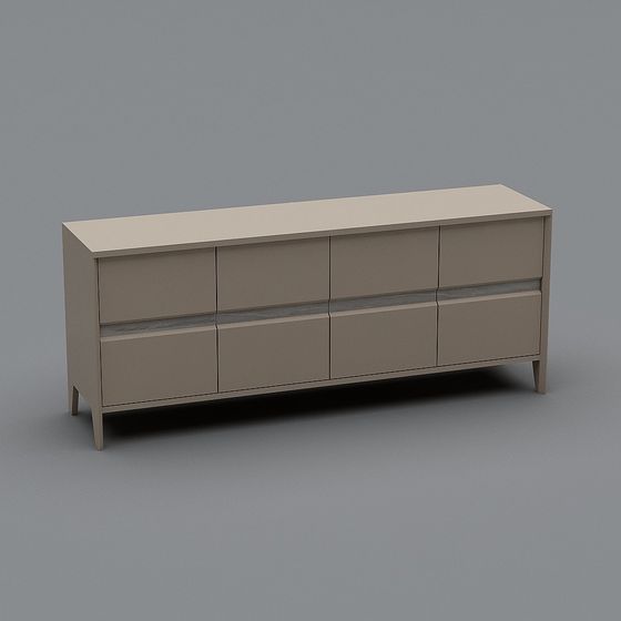 City Window TV Stand 3D model for Modern Interiors