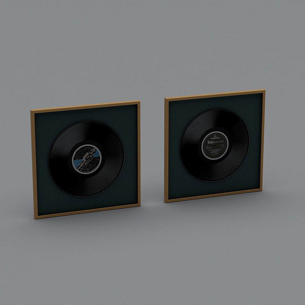 Vintage Vinyl Record Frame 3D model
