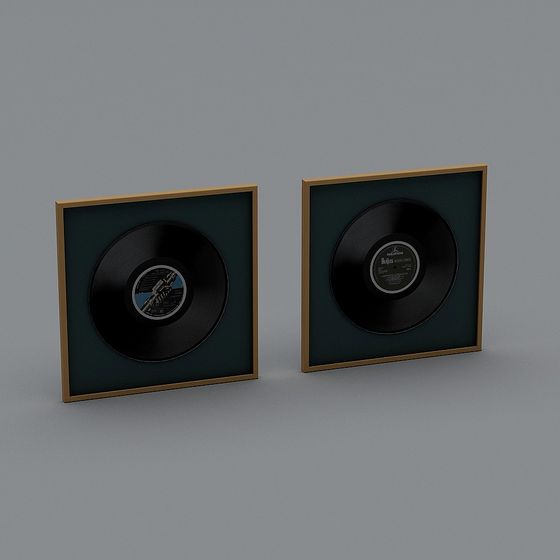 Vintage Vinyl Record Frame 3D model