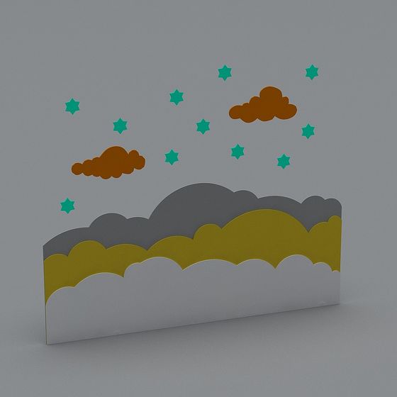 Cloud Starry River 3D model
