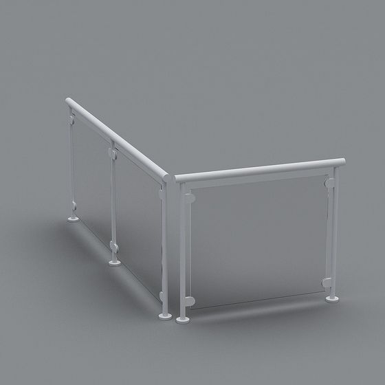Stylish Urban Railing 3D model