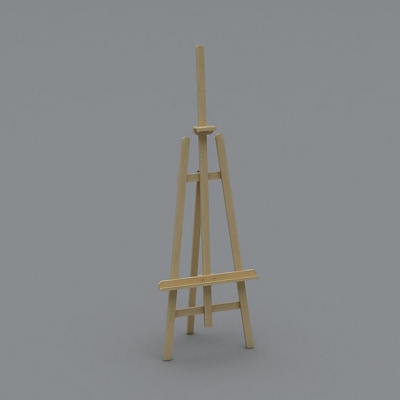 Minimalist 3D Easel Model for Creatives