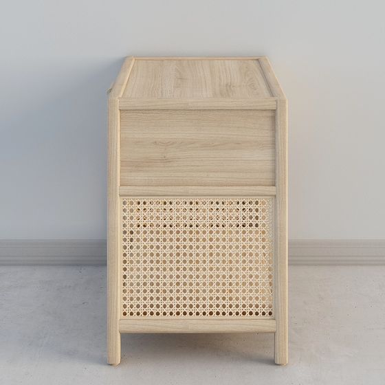 Rattan Side Table 3D model