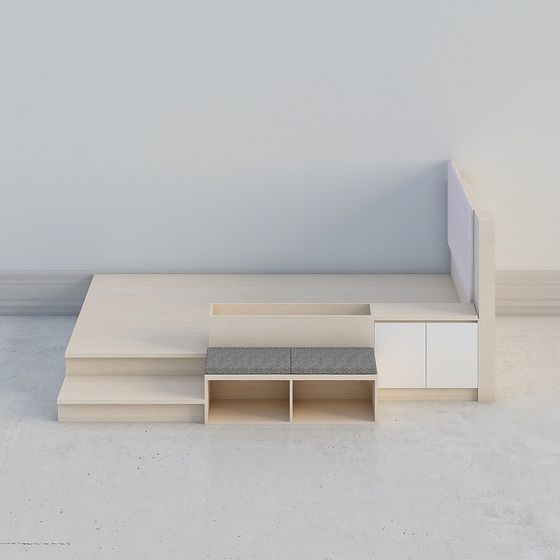 Urban Corner Bed 3D model for Modern Interiors