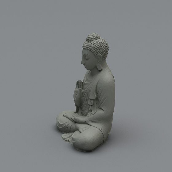 Zen Buddha 3D model for Tranquil Spaces