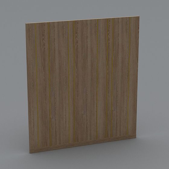 Striped Wood Plank 3D model