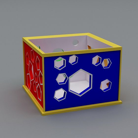 Colorful Block Box 3D model