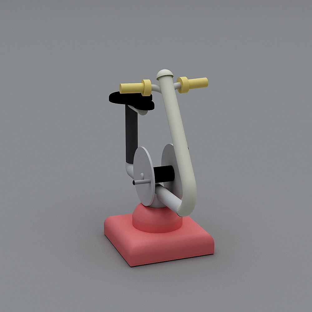 Low-Polygon Fitness Equipment 3D model