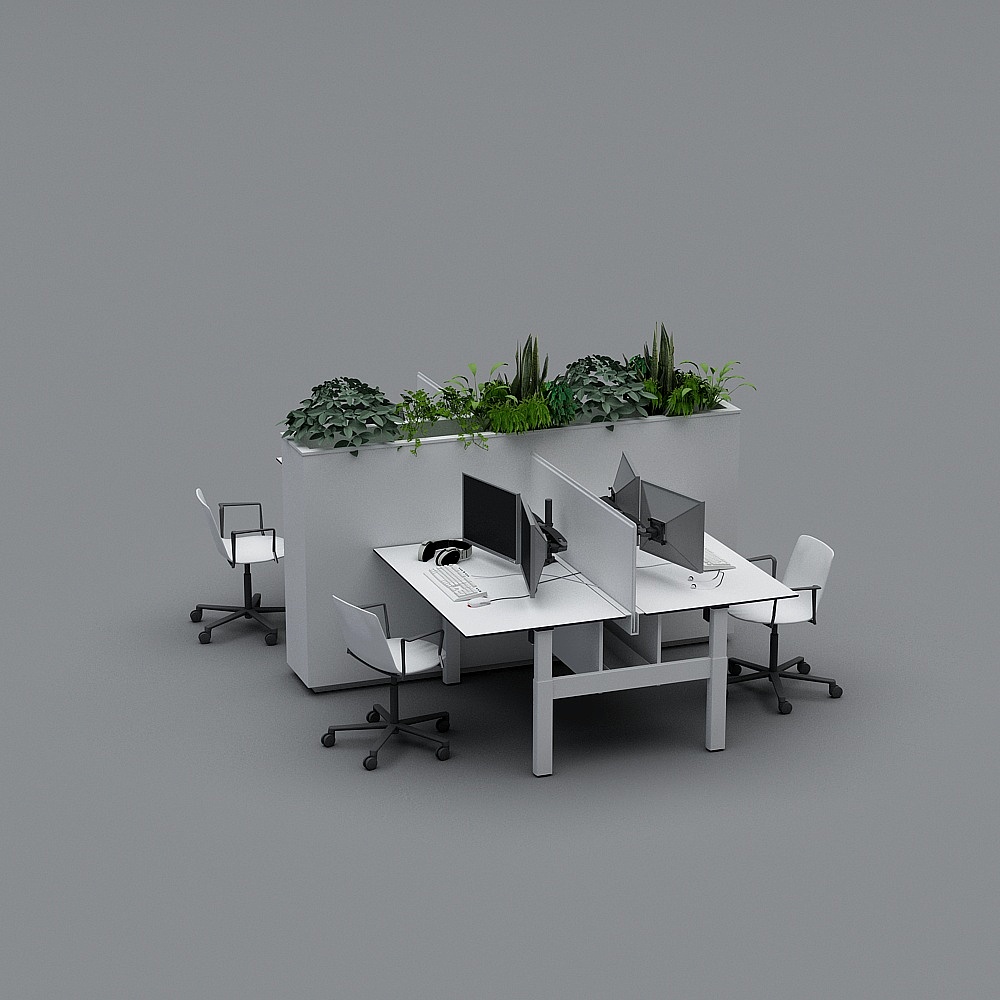 Green Workspace 3D model