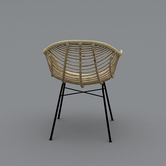 Unique Rattan Chair 3D model for Modern Design